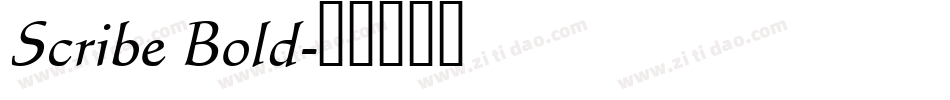 Scribe Bold字体转换